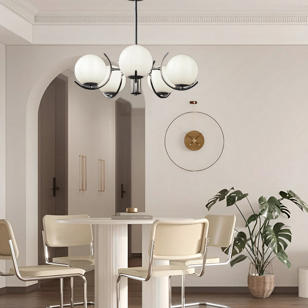 4/5-light Glass Globe Ball Electroplating | Ceiling Light | warm white | glass/iron | 110V | Modern Ceiling Lighting