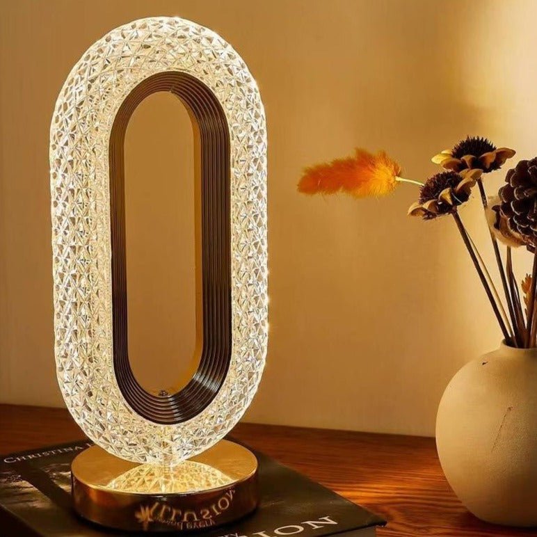 Crystaluxe™ Elegant Table Lamp Dimmable | Table Lamp | LED | metal/Plastic/crystal | 3W | Sleek Table Accent