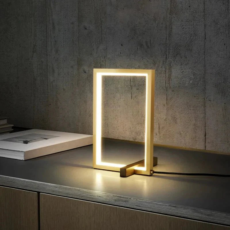 LevoSquare™ Minimalist Table Lamp Modern | Table Lamp | acrylic/metal | Sleek Table Accent
