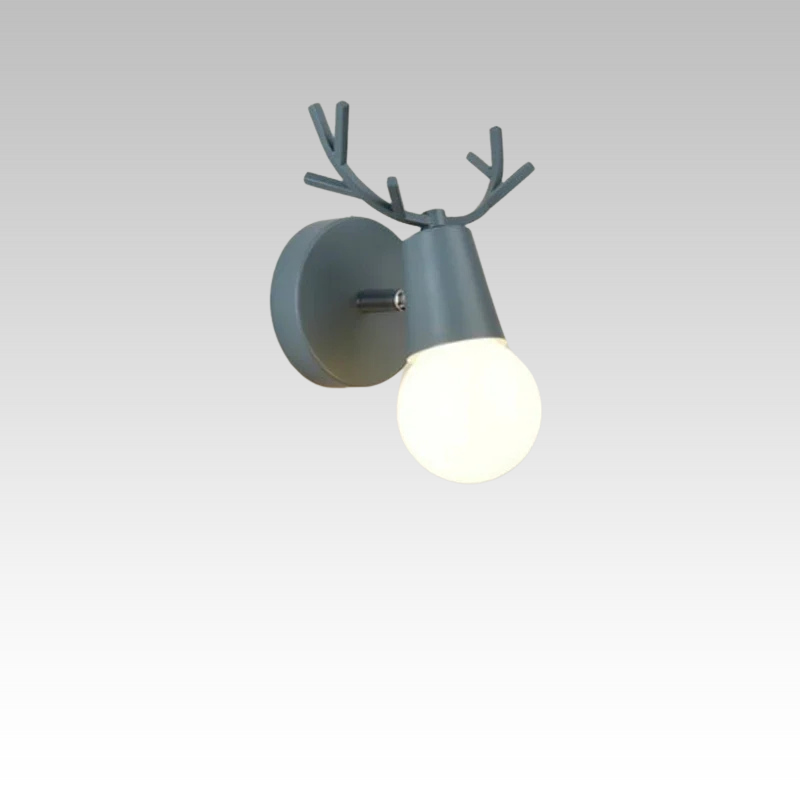 AntlerGlow Modern Adjustable Children's Room | Wall Lamp | metal/wood | 96V - 240V | Elegant Wall Illumination