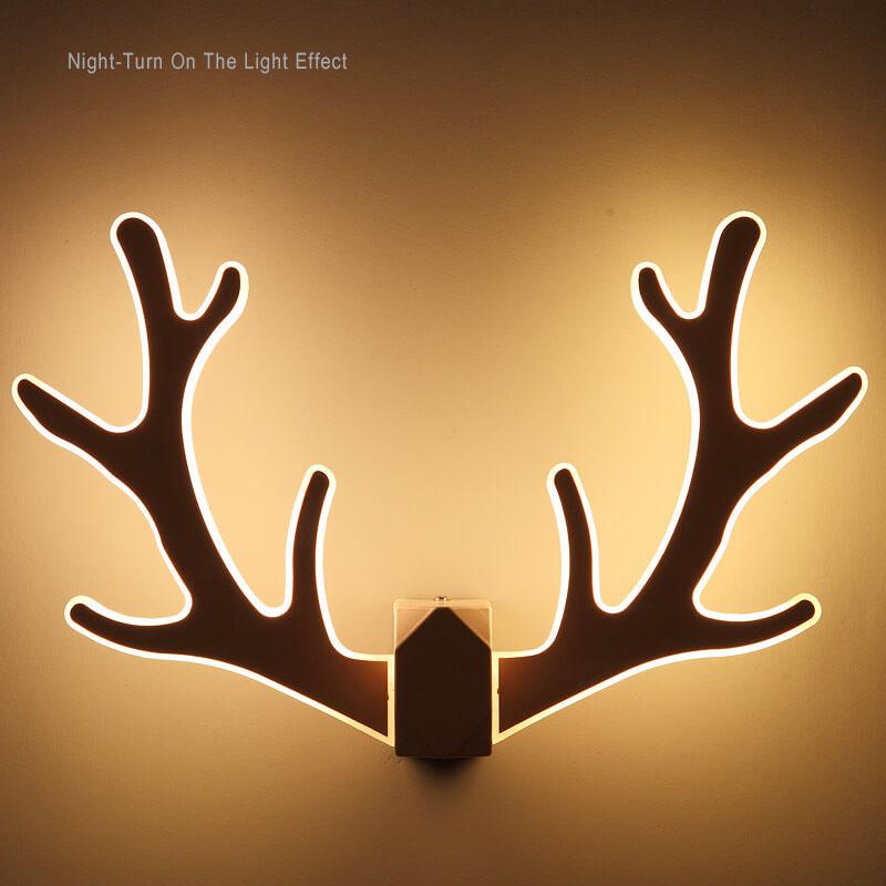 AntlerLux Unique antler-shaped wall lamp | Wall Lamp | Led | Warm White | metal | 8W | 220V - 240V | Elegant Wall Illumination