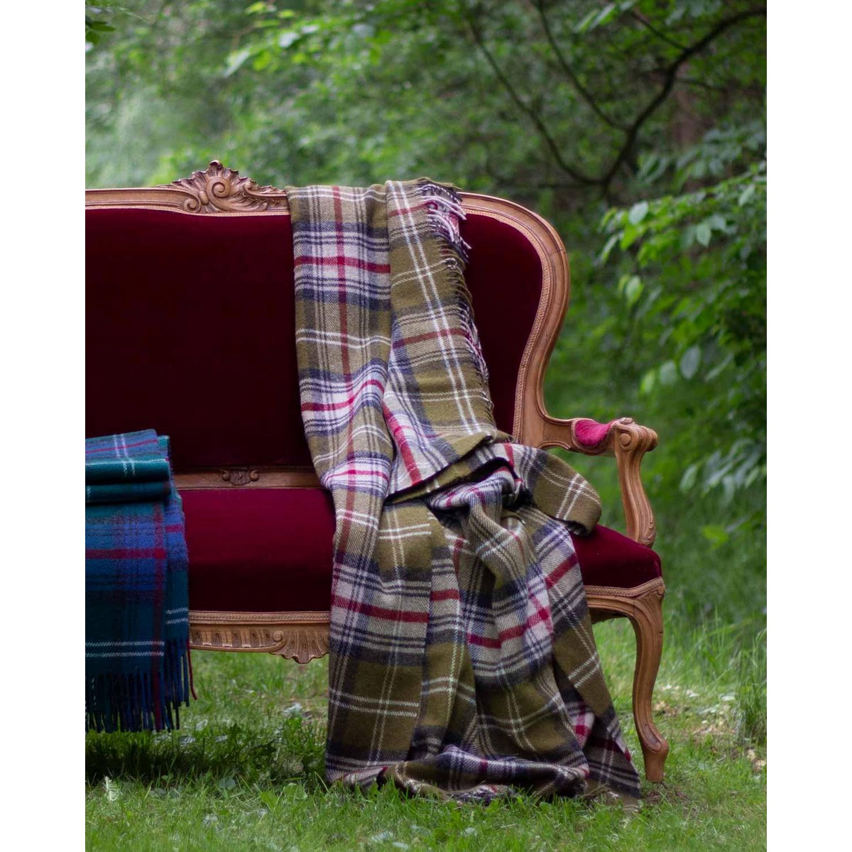 Torridon Hills Plaid Luxury Tartan Blanket | Decorative Item | New Zealand wool | Elegant Home Decor