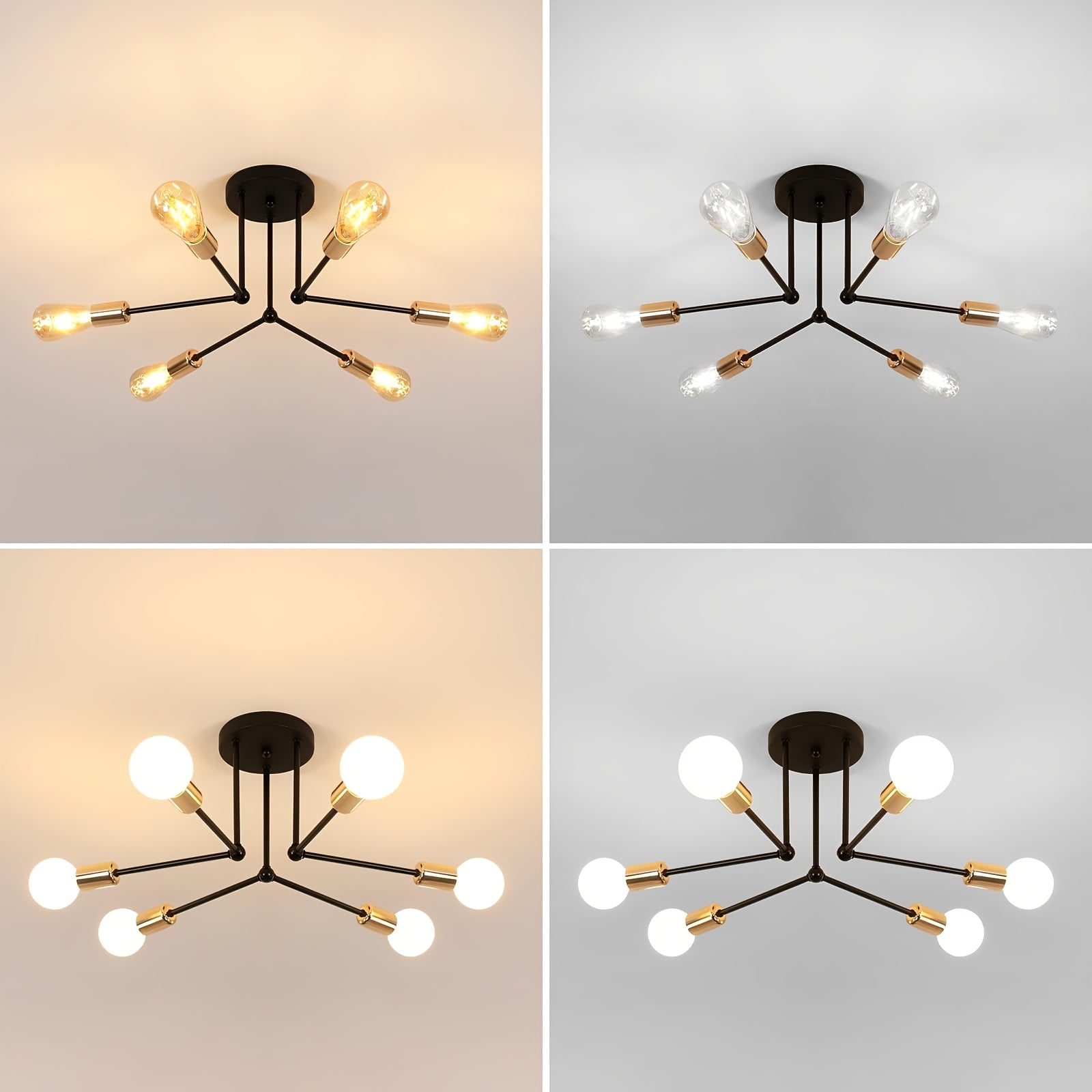 RetroLicht Industrial 6-head Ceiling Lamp | Lighting | metal | Premium Lighting Solution