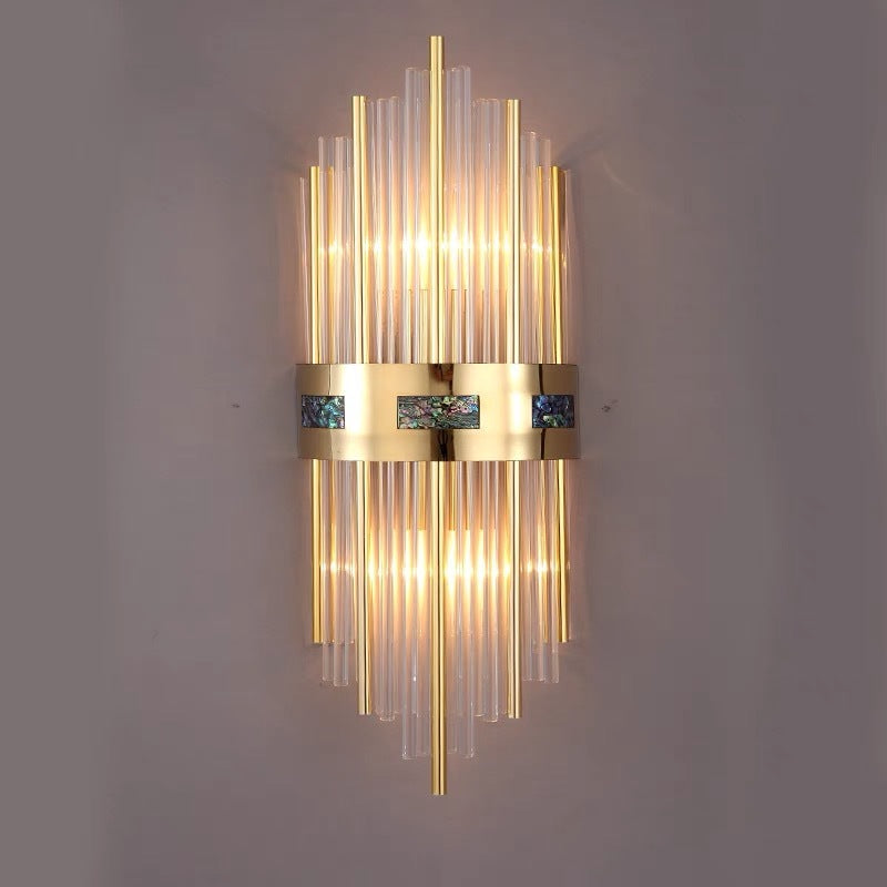 Crystal Crystal Wall Lamp Gold, | Wall Lamp | Led | metal/Acrylic | 110V - 240V | Elegant Wall Illumination