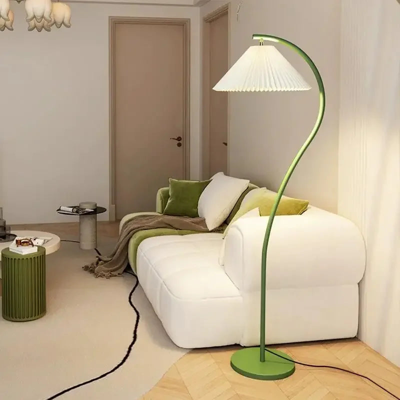 Modern fabric floor lamp | Floor Lamp | LED | wood | 15w | 20v/260v | Stylish Floor Lighting