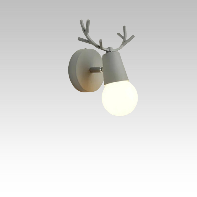 AntlerGlow Modern Adjustable Children's Room | Wall Lamp | metal/wood | 96V - 240V | Elegant Wall Illumination