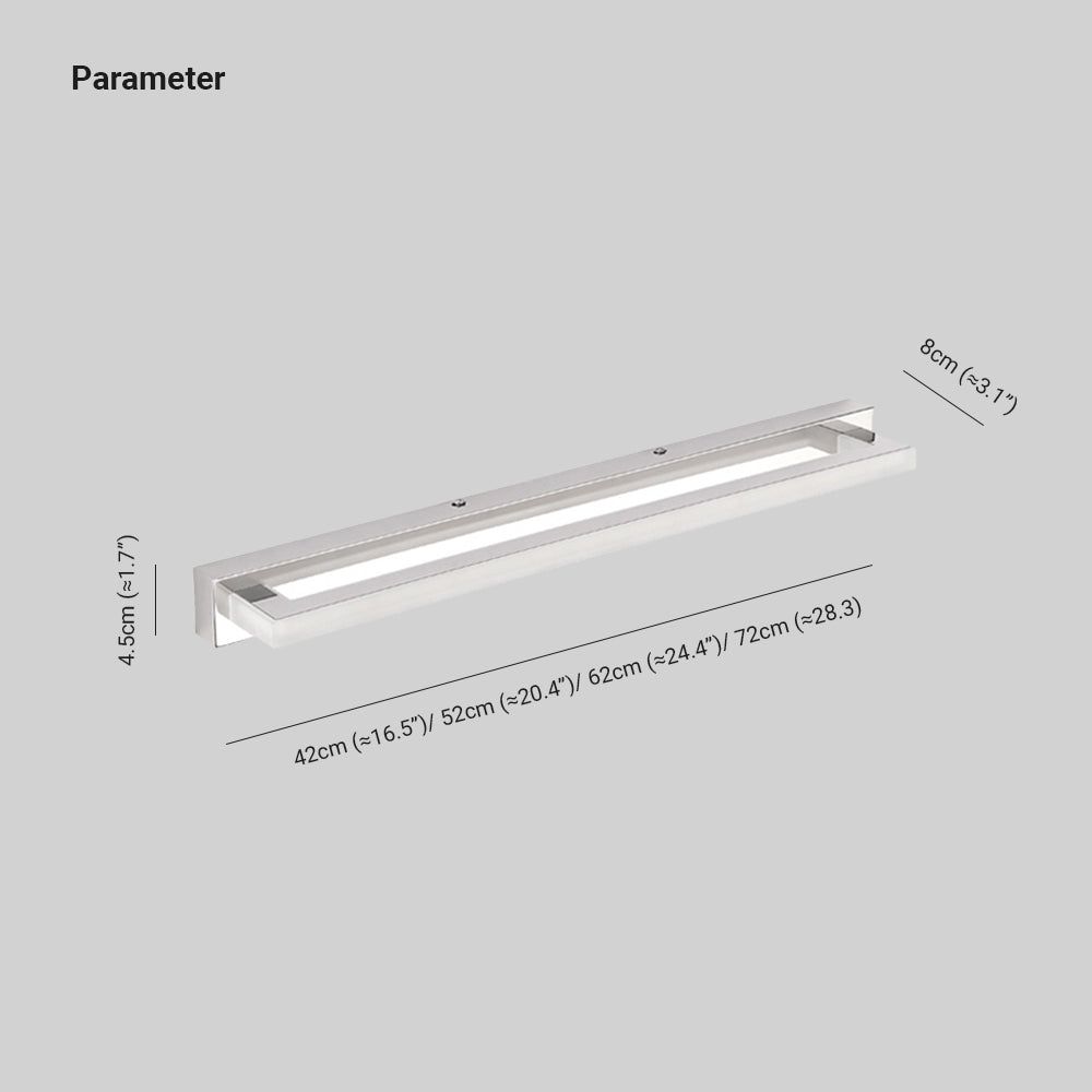 Leigh Rechteckige Mirror Front Wall | Wall Lamp | LED | Metaal | 110V-240V | Elegant Wall Illumination