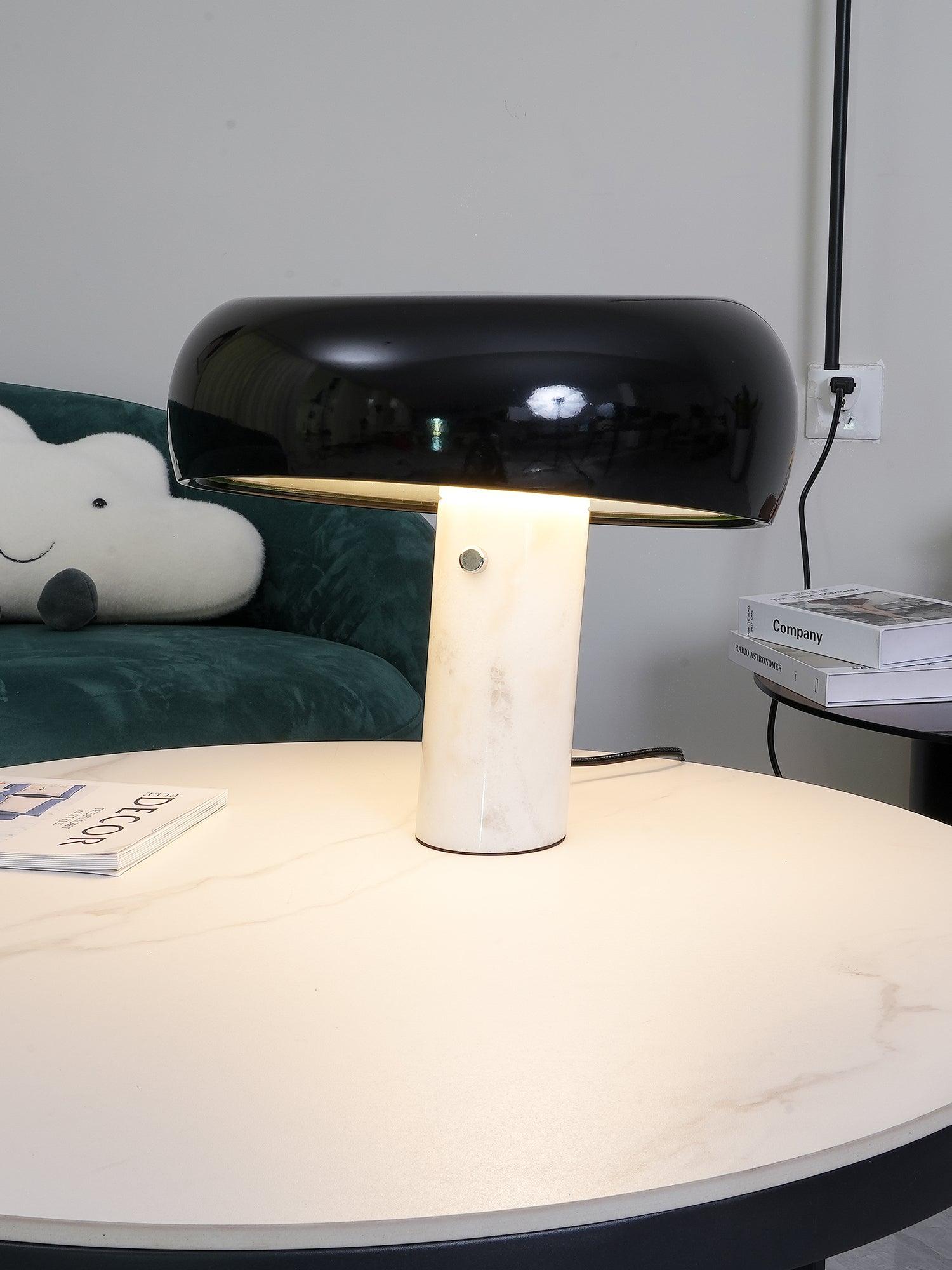 Marble Table Lamp Black | Table Lamp | metal/Marble | 110-240V | Sleek Table Accent