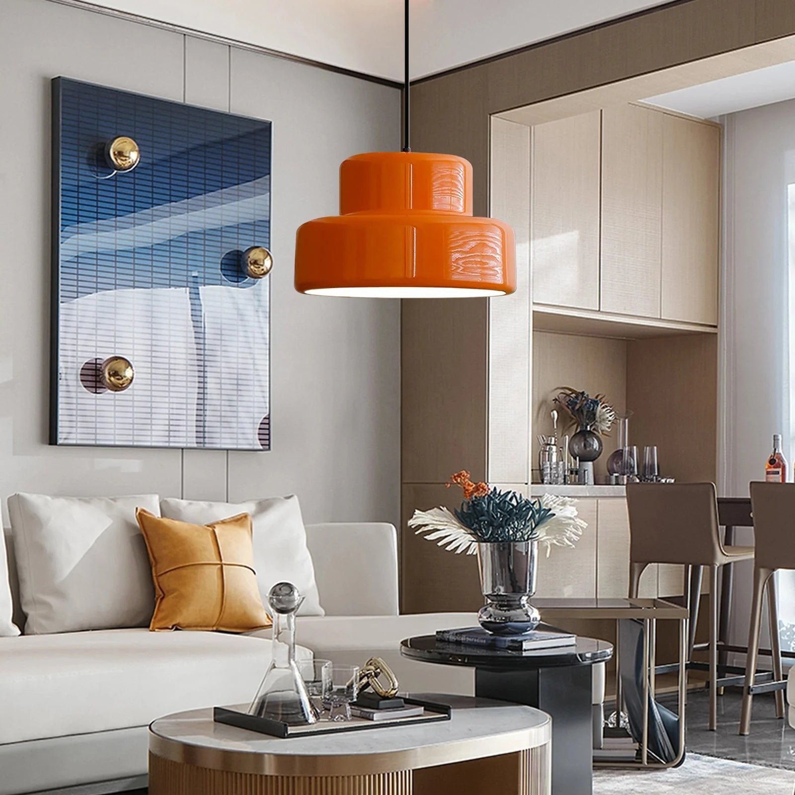 Bauhaus Vintage Orange Hanging Lamp | Lighting | iron/metal | 40W | Premium Lighting Solution