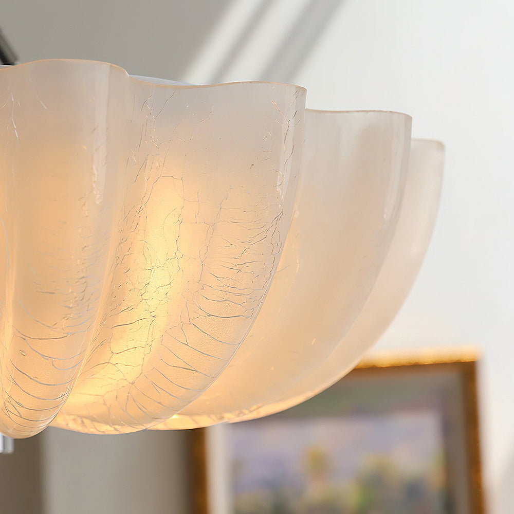 Elegant White Glass Ceiling Lamp | Lighting | glass/iron | Premium Lighting Solution