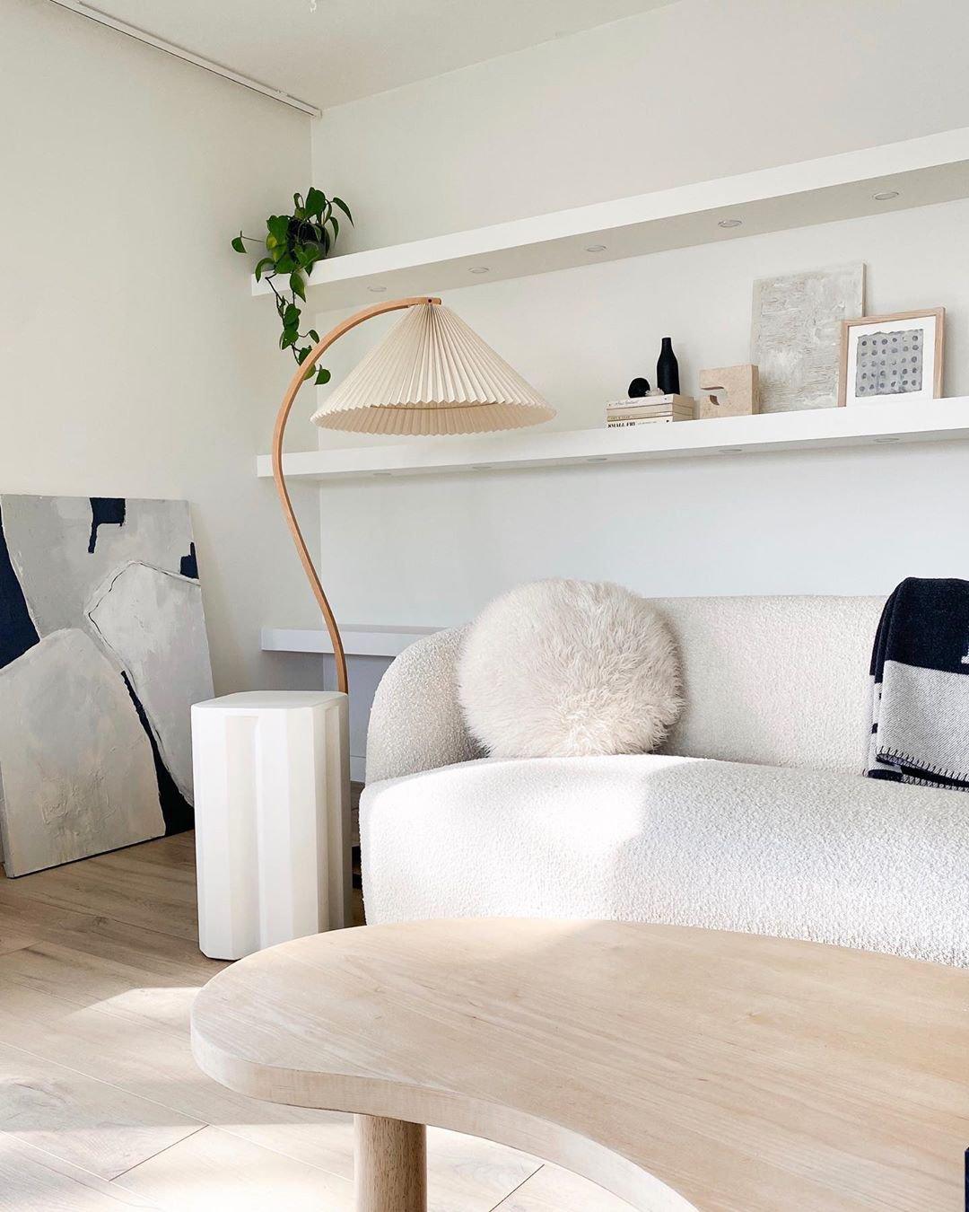 Caprani floor lamp | Floor Lamp | LED | linen/metal/wood | 240v | Stylish Floor Lighting