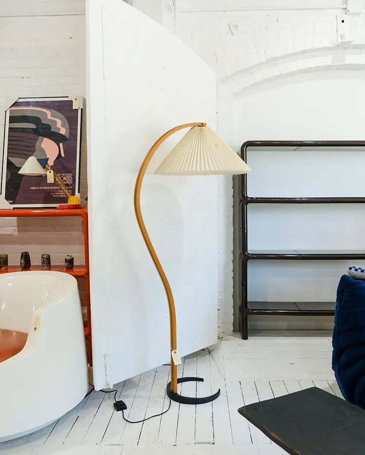 Caprani floor lamp | Floor Lamp | LED | linen/metal/wood | 240v | Stylish Floor Lighting