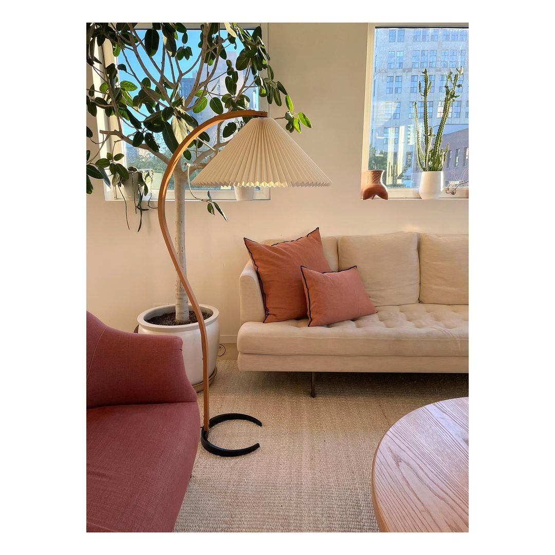 Caprani floor lamp | Floor Lamp | LED | linen/metal/wood | 240v | Stylish Floor Lighting