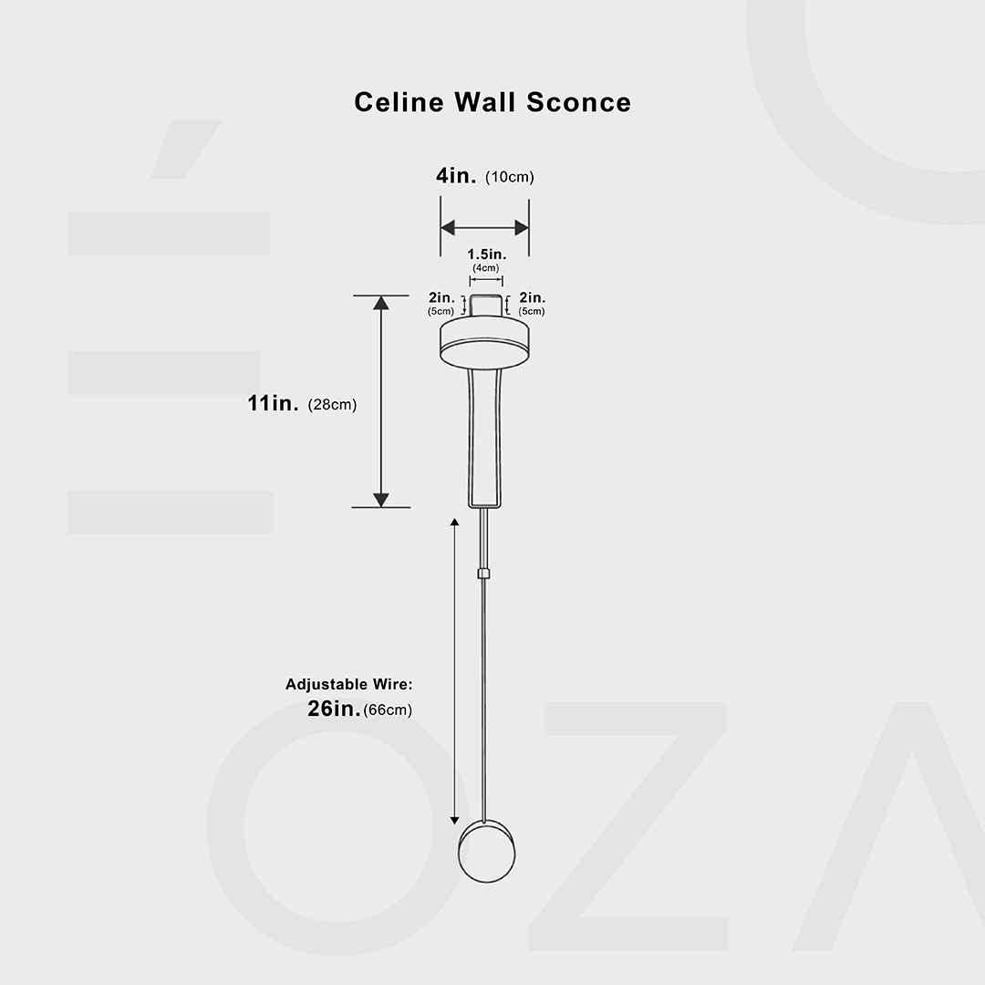Celine Wall Sconce | Wall Lamp | Led | Aluminum | 20W | 100-240V | Elegant Wall Illumination