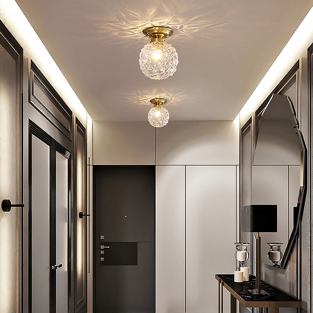 Modern Clear Glass Ball Ceiling | Lighting | glass/iron | Premium Lighting Solution