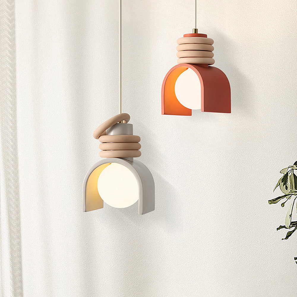 French Style Cream Resin Pendant | Lighting | 110V-120V | Premium Lighting Solution