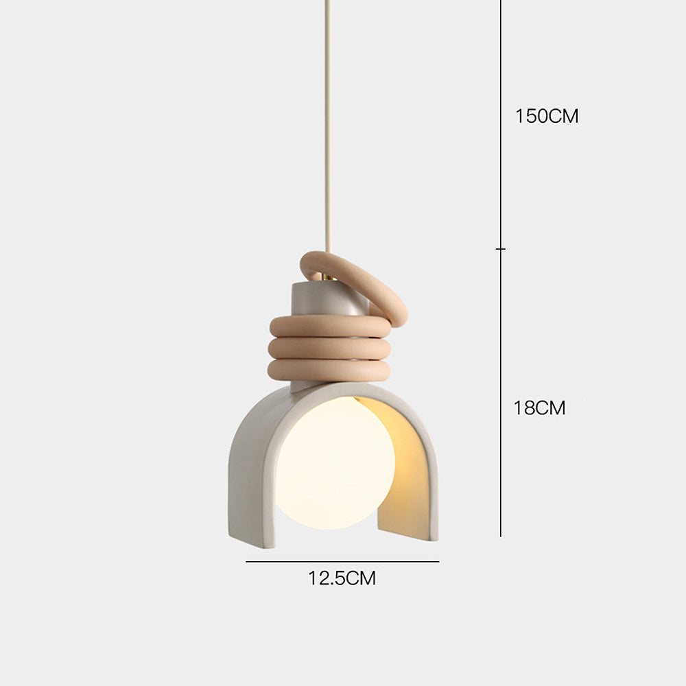 French Style Cream Resin Pendant | Lighting | 110V-120V | Premium Lighting Solution