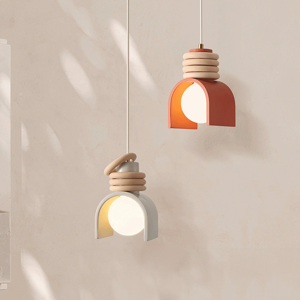 French Style Cream Resin Pendant | Lighting | 110V-120V | Premium Lighting Solution