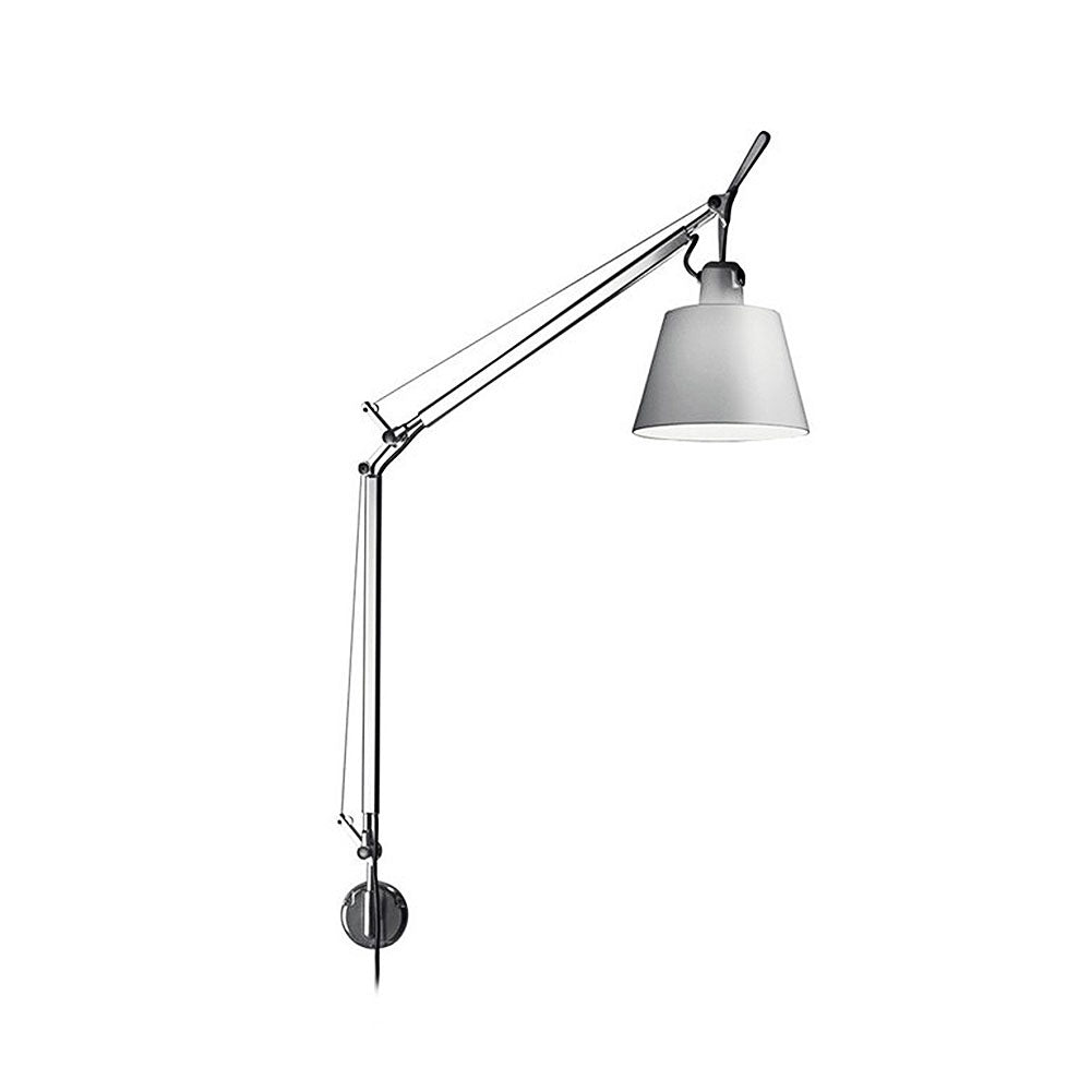 Modern Rotatable Silver Wall Lamp | Wall Lamp | Iron/Fabric | 110V-120V | Elegant Wall Illumination