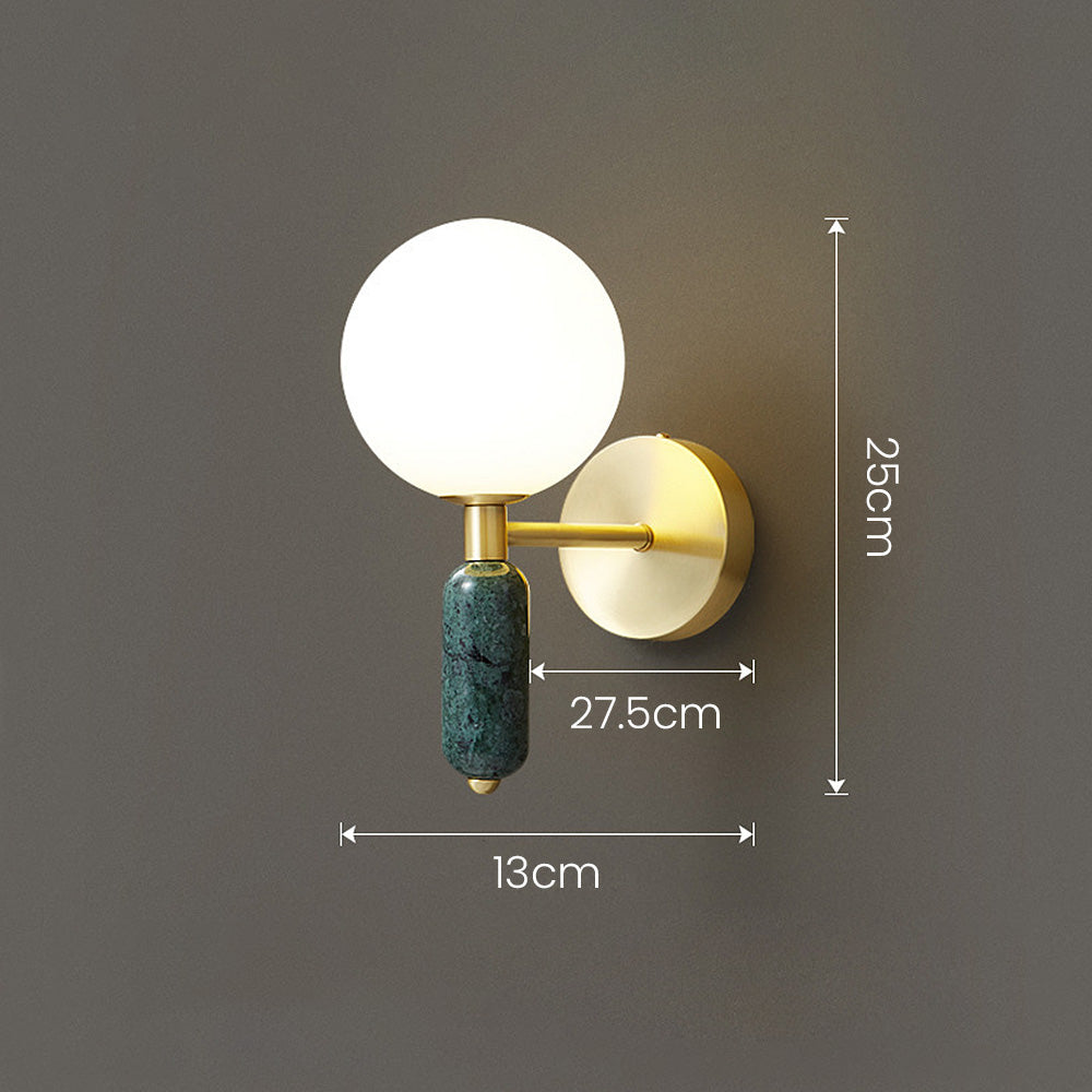 Modern Marble Bedside Lamp Wall | Wall Lamp | copper | 110V - 120V | Elegant Wall Illumination