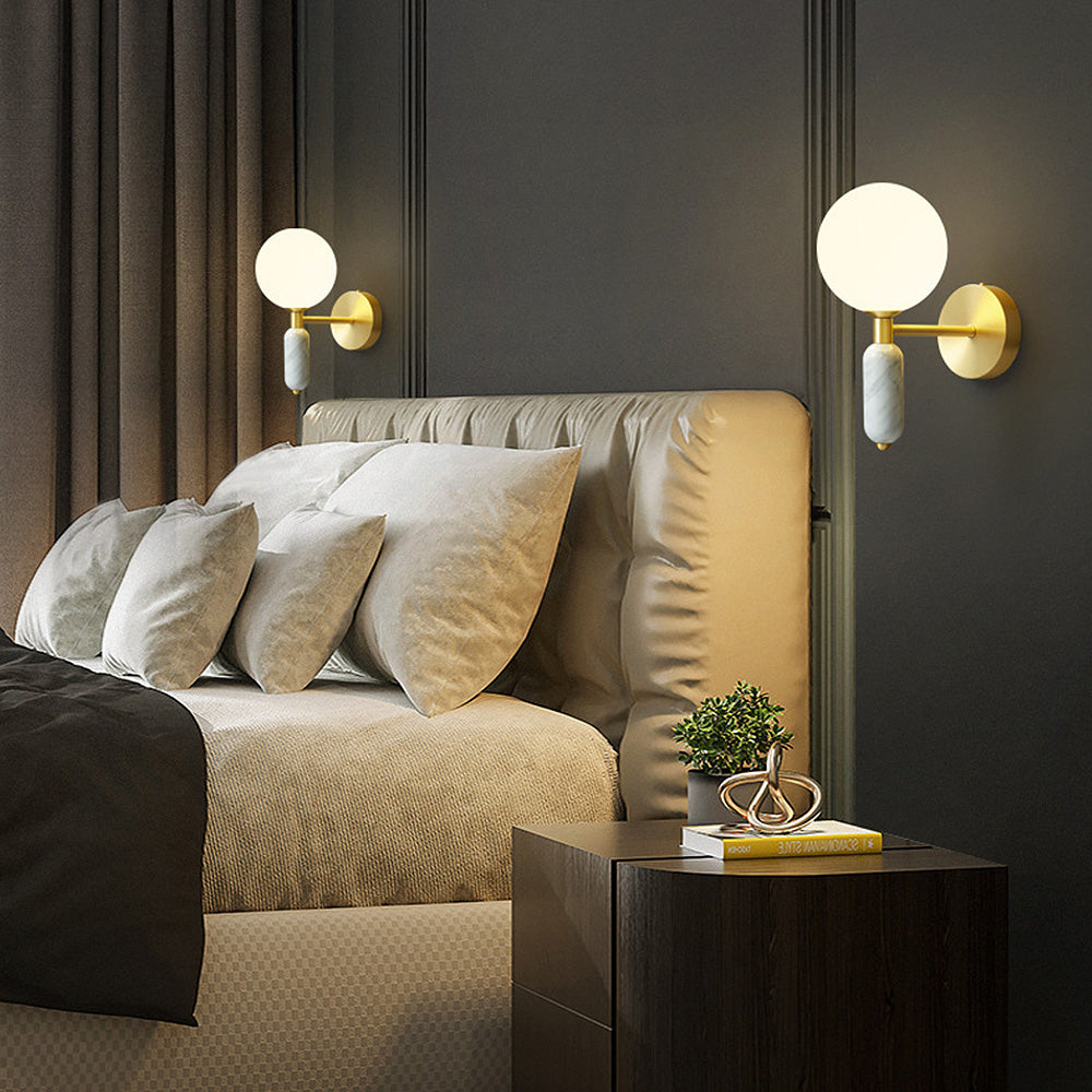 Modern Marble Bedside Lamp Wall | Wall Lamp | copper | 110V - 120V | Elegant Wall Illumination