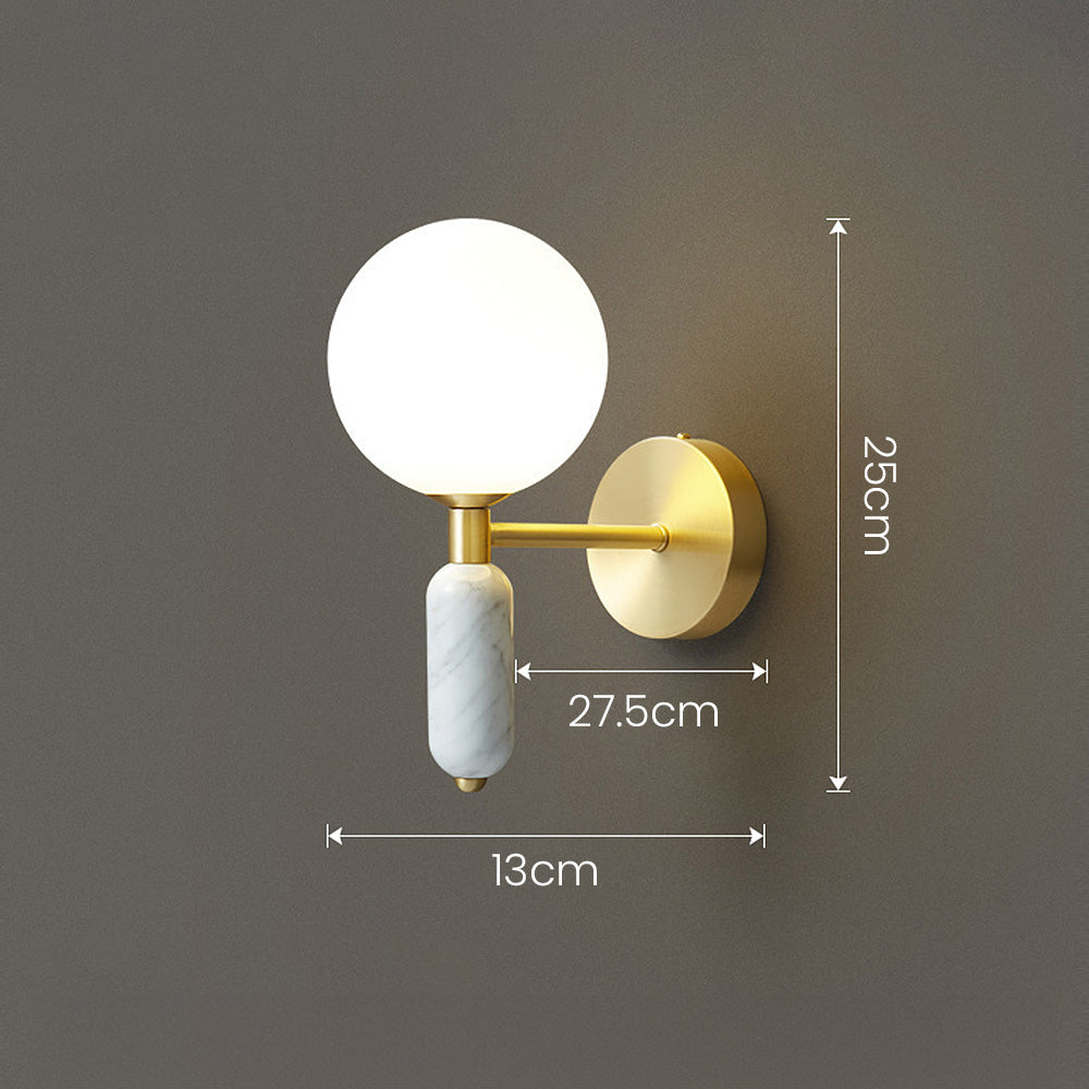 Modern Marble Bedside Lamp Wall | Wall Lamp | copper | 110V - 120V | Elegant Wall Illumination