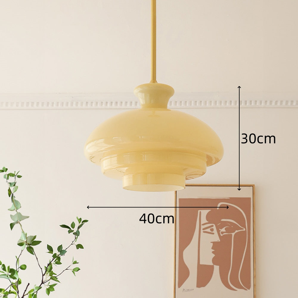 Bauhaus Yellow Three Layer Hanging | Lighting | LED | glass | 110V-120V | Premium Lighting Solution