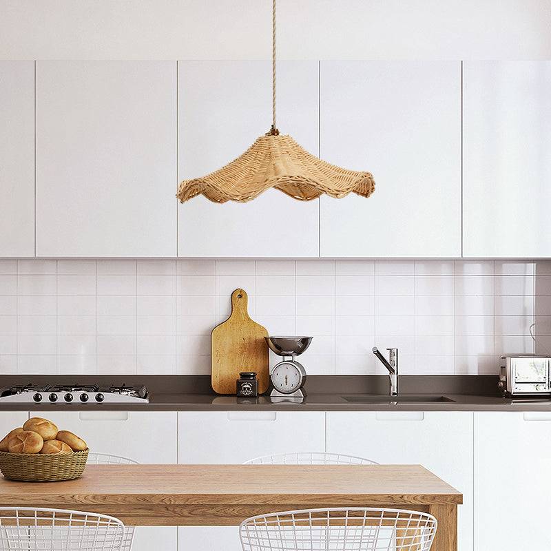 Boho Wicker Rattan Farmouse Pendant | Lighting | LED | 40W | 110V-120V | Premium Lighting Solution