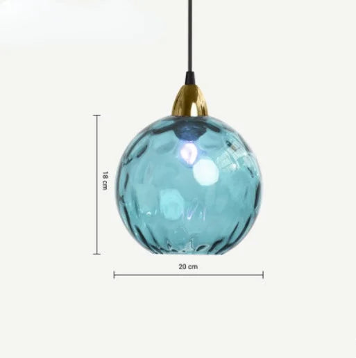 HelderBol Glass Ball Hanging Lamp | Lighting | cool white | glass/iron/metal | Premium Lighting Solution