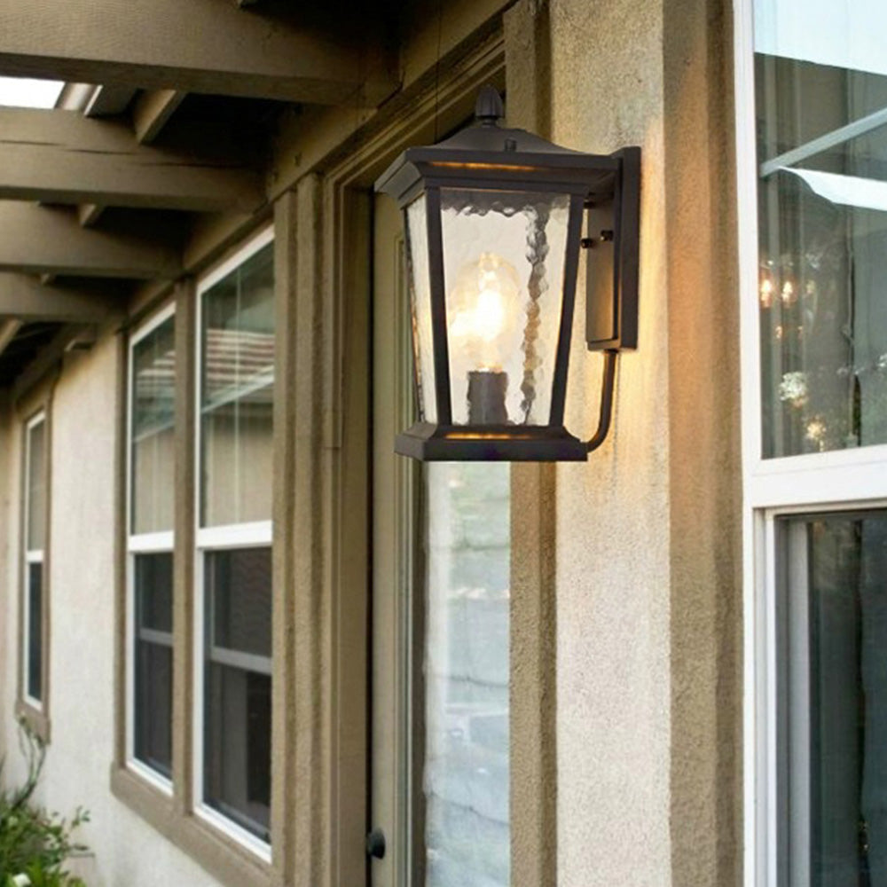 Farmhouse Waterproof Glass Shade Outdoor | Wall Lamp | glass | 110V - 120V | Elegant Wall Illumination