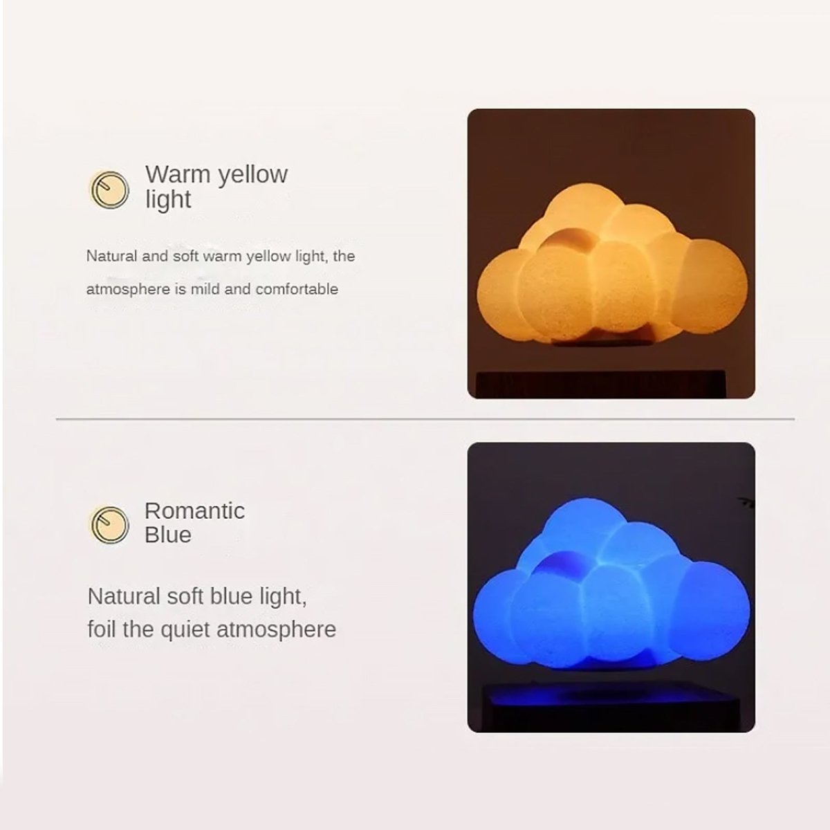 Nebuvia Floating Cloud Lamp | Table Lamp | LED | wood/ABS | 15W | Sleek Table Accent
