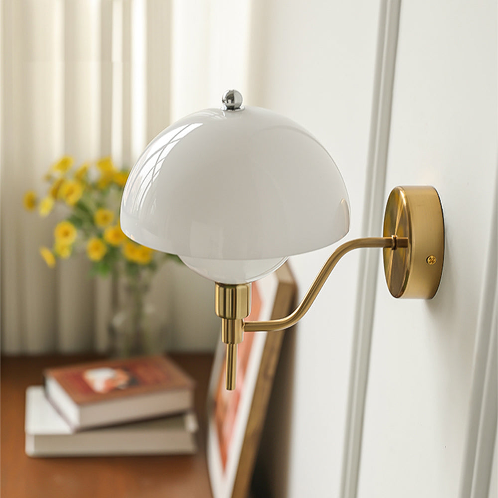 French Mushroom Glass Wall Lamp | Wall Lamp | glass | 110V - 120V | Elegant Wall Illumination