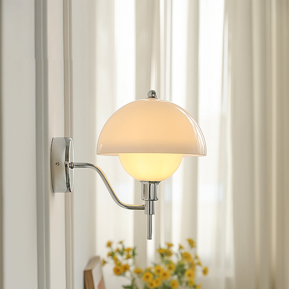 French Mushroom Glass Wall Lamp | Wall Lamp | glass | 110V - 120V | Elegant Wall Illumination