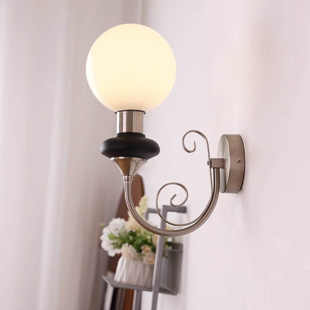 French Retro Glass 1-Light Wall | Wall Lamp | glass | 110V - 120V | Elegant Wall Illumination