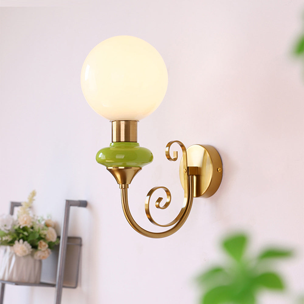 French Retro Glass 1-Light Wall | Wall Lamp | glass | 110V - 120V | Elegant Wall Illumination