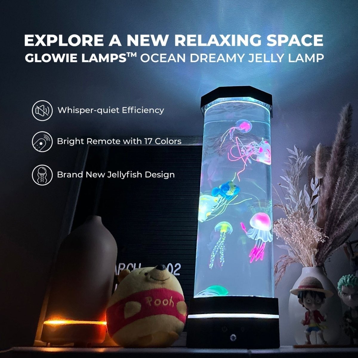 Aquarium Table Lamp Soothing Mood | Table Lamp | LED | Sleek Table Accent