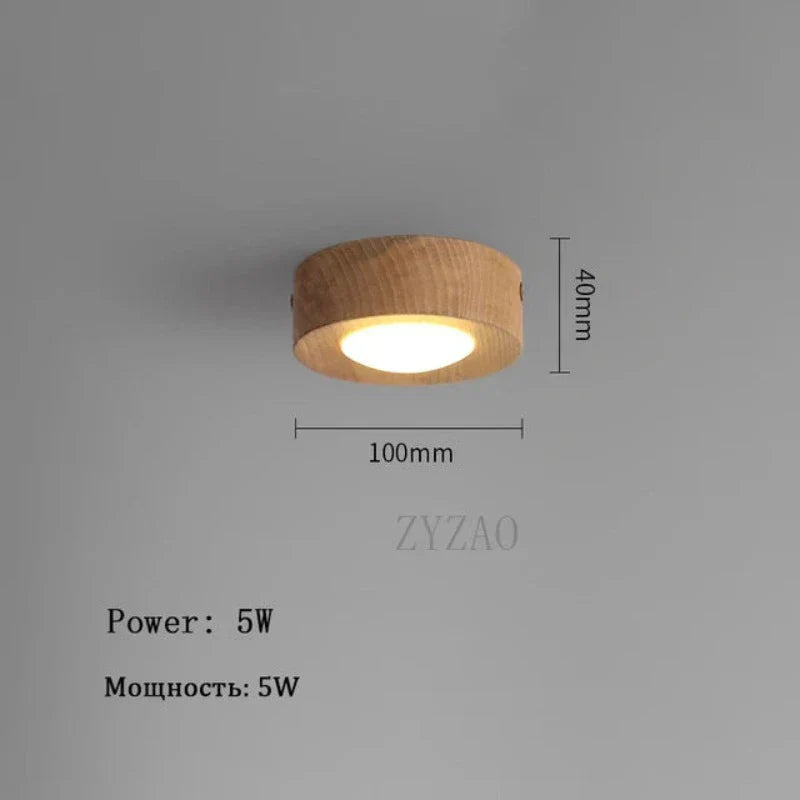 WoodAura Walnut Ceiling Lamp | Lighting | LED | wood | 90-260V | Premium Lighting Solution