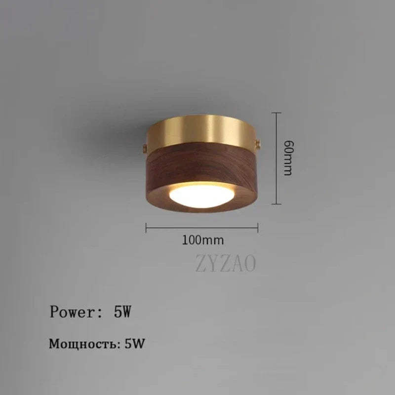 WoodAura Walnut Ceiling Lamp | Lighting | LED | wood | 90-260V | Premium Lighting Solution