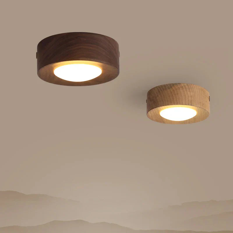 WoodAura Walnut Ceiling Lamp | Lighting | LED | wood | 90-260V | Premium Lighting Solution
