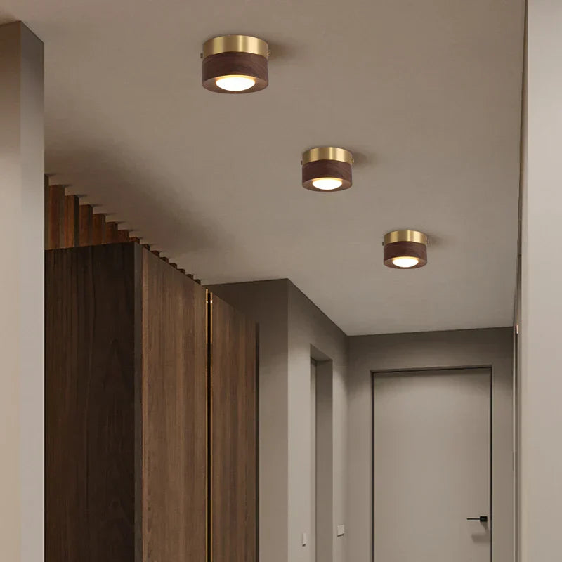 WoodAura Walnut Ceiling Lamp | Lighting | LED | wood | 90-260V | Premium Lighting Solution
