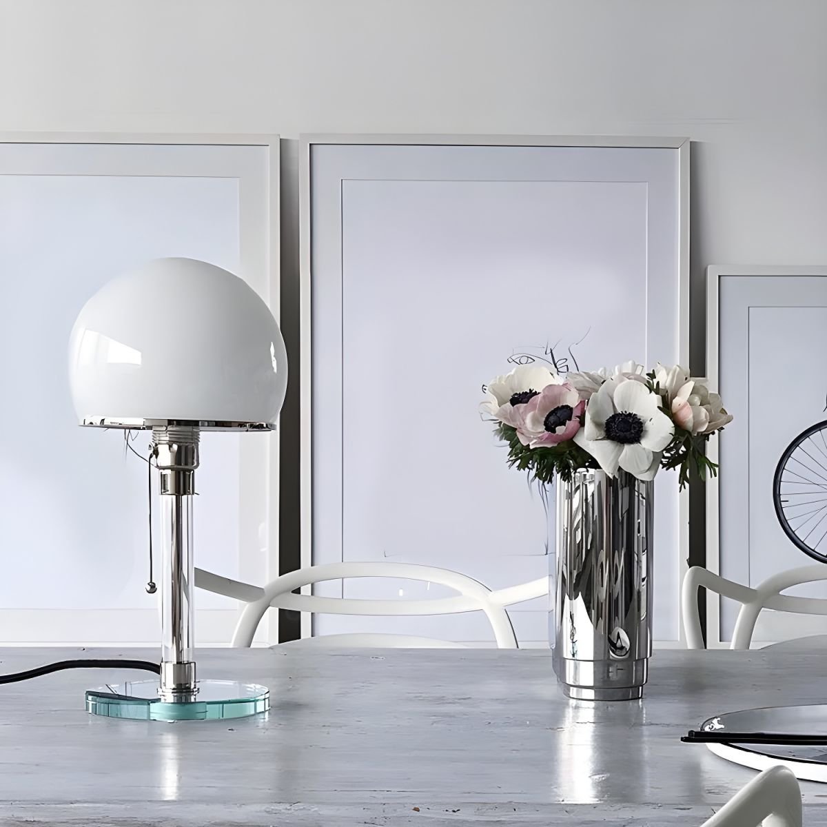 Luzora Glass Table Lamp Modern | Table Lamp | Glass/metal | 110-240V | Sleek Table Accent