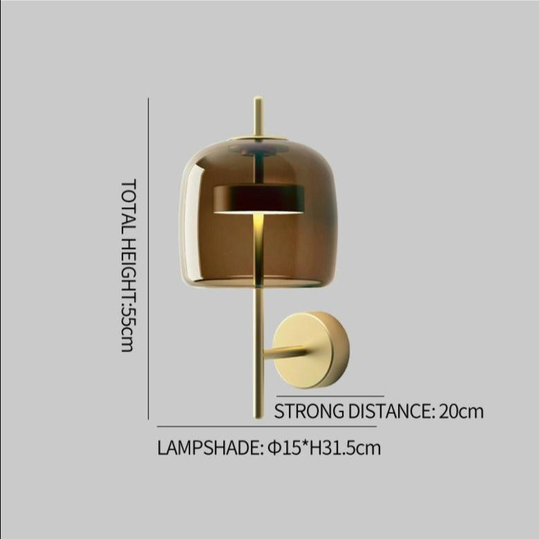 Mid-Century Wall Lamp | Wall Lamp | Led | Warm White | aluminum/glass/metal | 6W | 100V - 240V | Elegant Wall Illumination