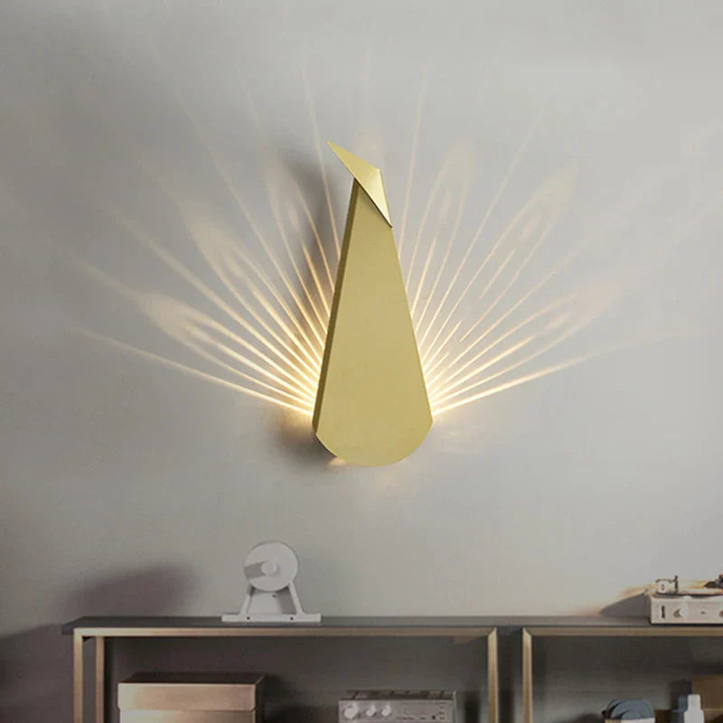 ElegantLicht Peacock Wall Lamp Modern | Wall Lamp | Led | Metal | 15W | 220V-240V | Elegant Wall Illumination