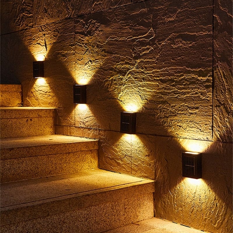 EcoShine Solar Powered Terrace Wall | Wall Lamp | Led | plastic | Elegant Wall Illumination