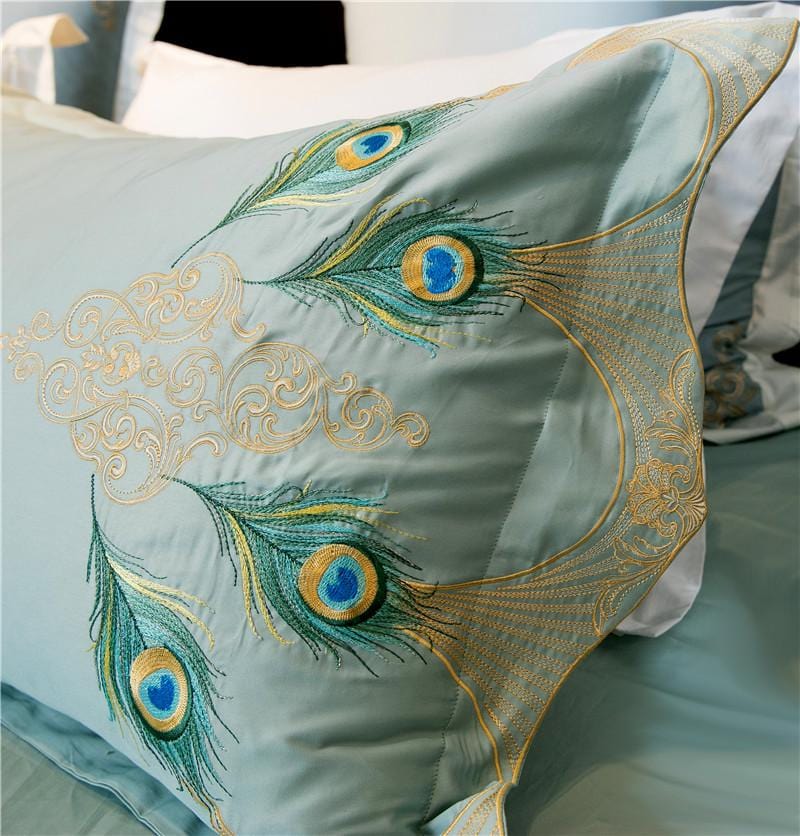 Peacock Rue Teal Duvet Cover Set (Egyptian | Duvet cover | cotton | Premium quality bedding for ultimate comfort