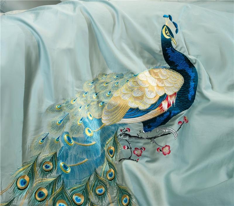 Peacock Rue Teal Duvet Cover Set (Egyptian | Duvet cover | cotton | Premium quality bedding for ultimate comfort