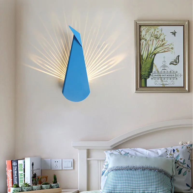 ElegantLicht Peacock Wall Lamp Modern | Wall Lamp | Led | Metal | 15W | 220V-240V | Elegant Wall Illumination