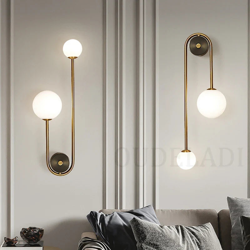 AuroraGlass Wall Lamp Modern Lamp | Wall Lamp | Led | Warm White | glass/iron | 85V - 265V | Elegant Wall Illumination