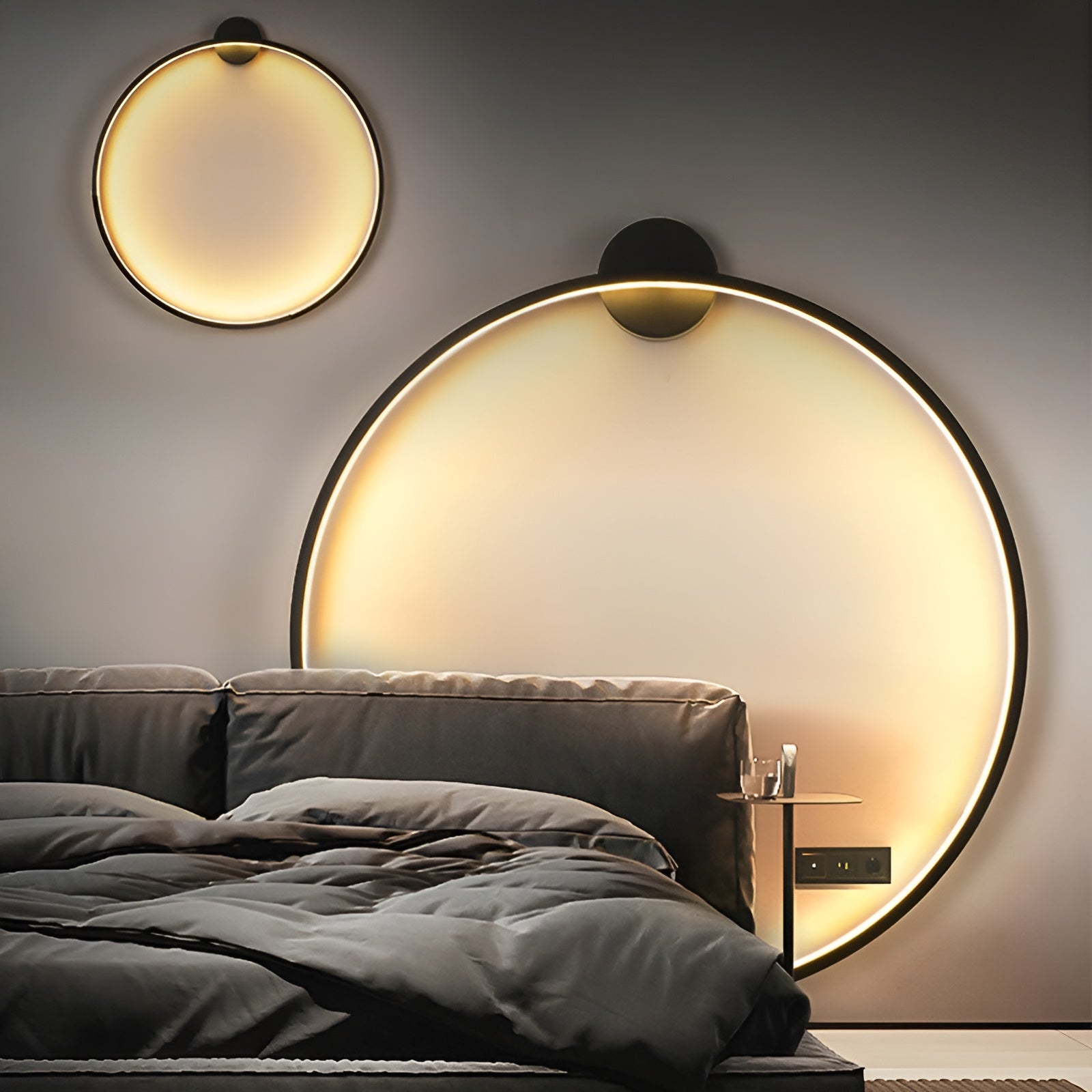 Luminous Circle Lamp Modern Minimalist | Wall Lamp | Led | Aluminum/Acrylic/PVC | 30W | 110V-220V | Elegant Wall Illumination