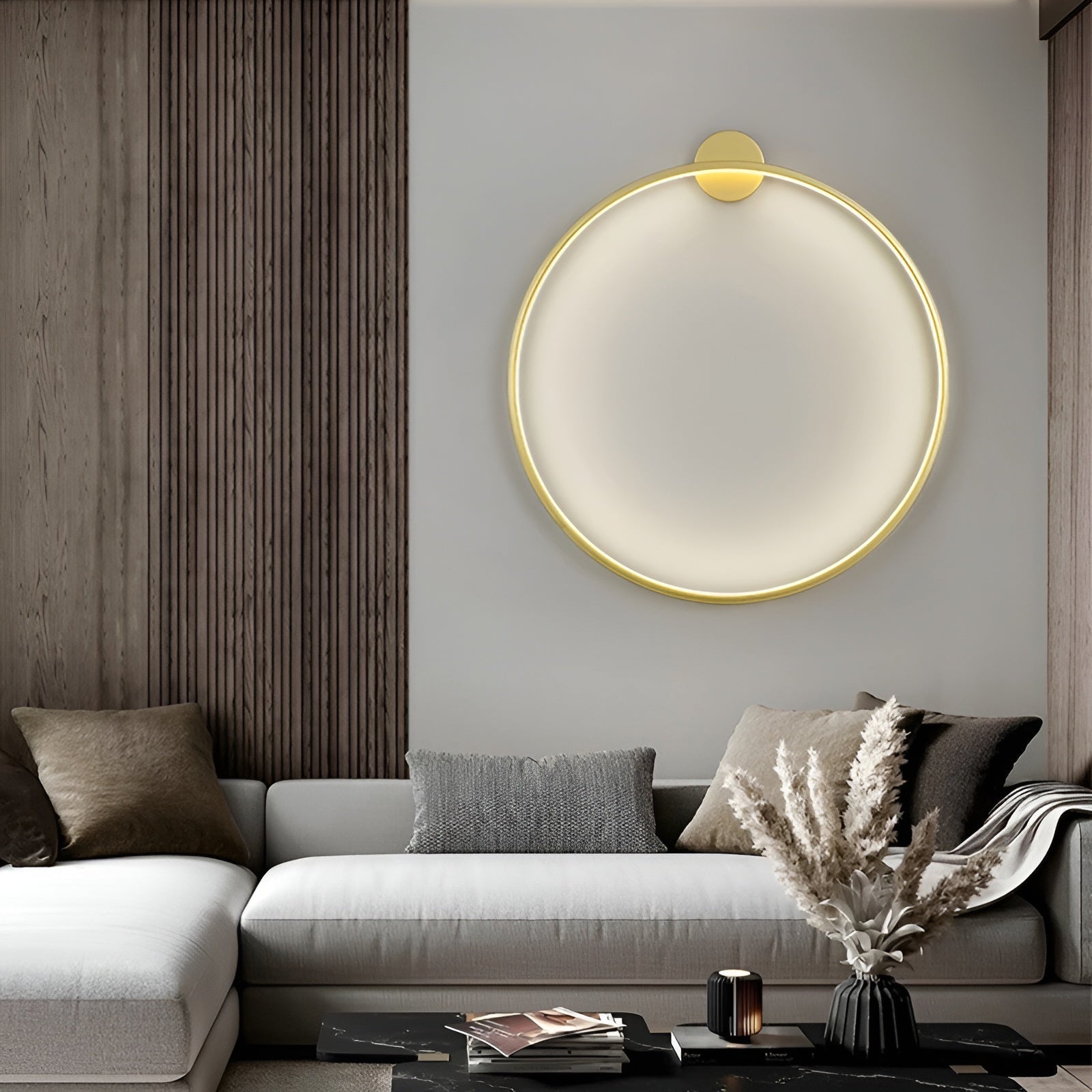 Luminous Circle Lamp Modern Minimalist | Wall Lamp | Led | Aluminum/Acrylic/PVC | 30W | 110V-220V | Elegant Wall Illumination